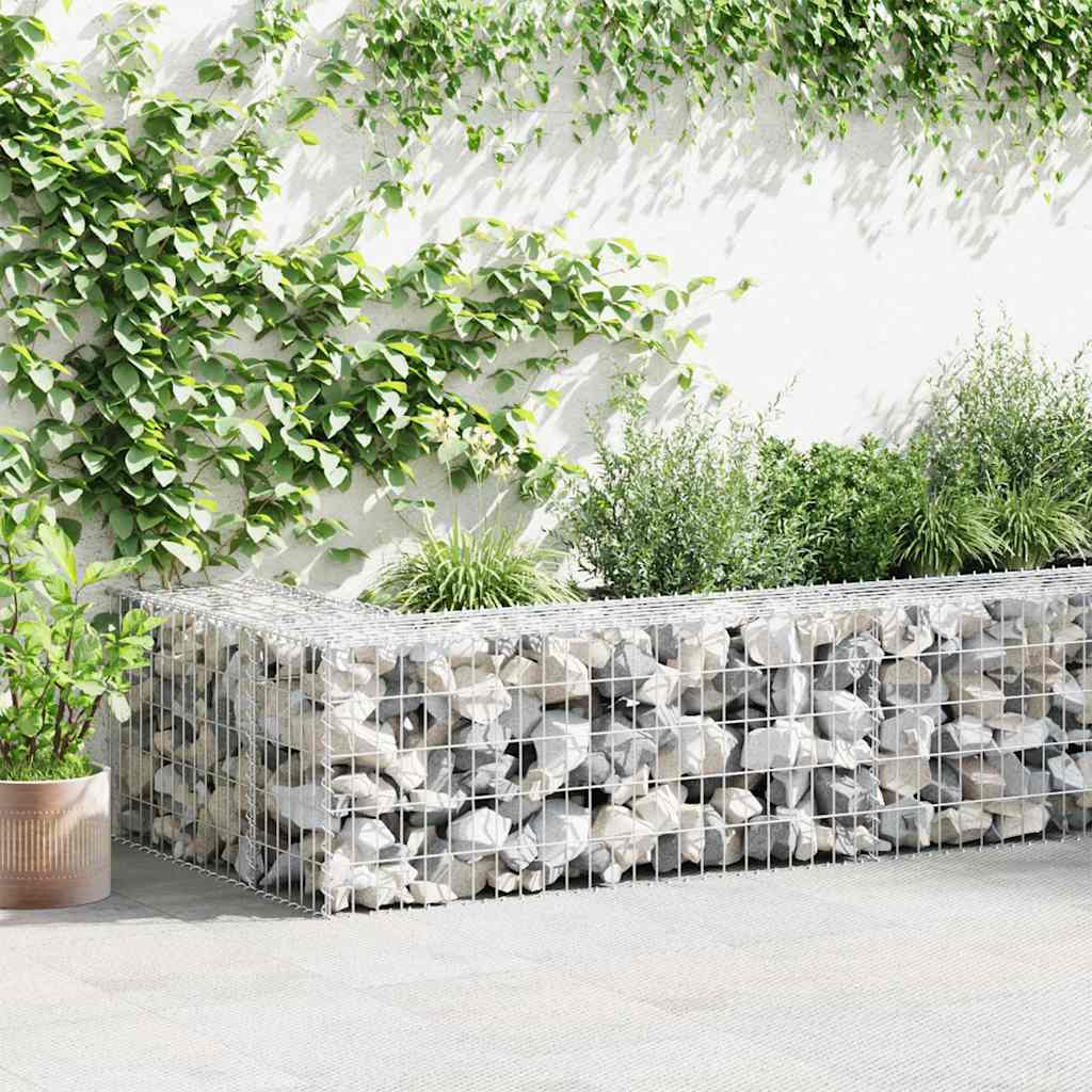 Gabion Wall with Covers Galvanised Steel S - Fence Panels