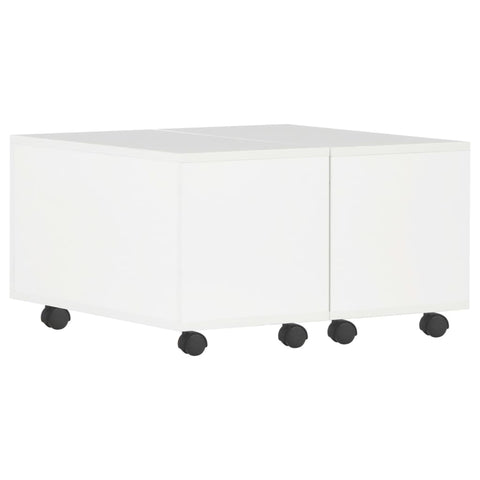 Coffee Table High Gloss White Chipboard