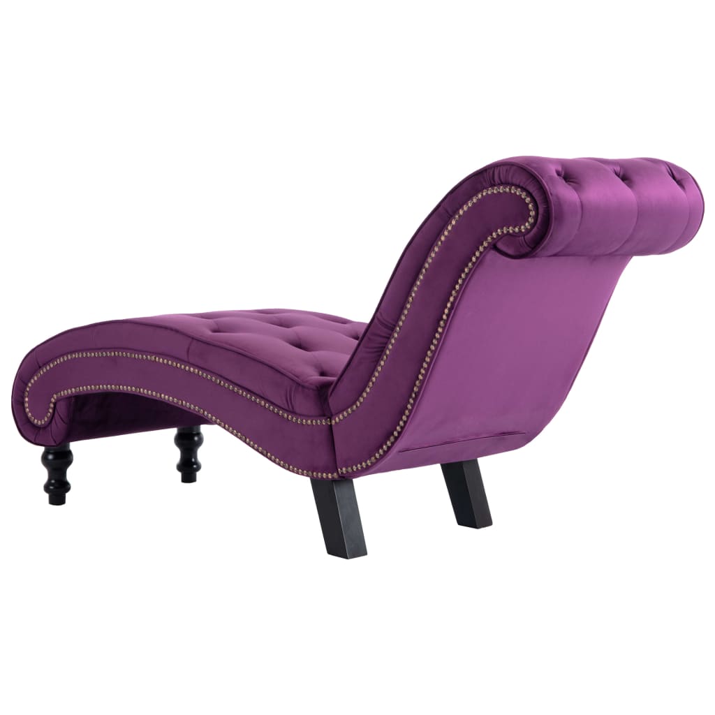 Chaise Lounge Purple Velvet