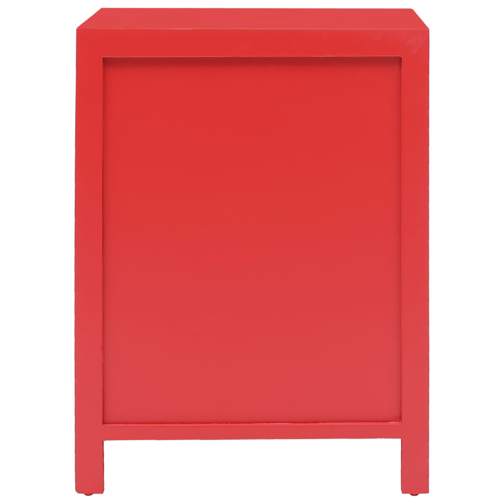 Bedside Cabinet Red