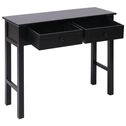 Console Table Black Wood