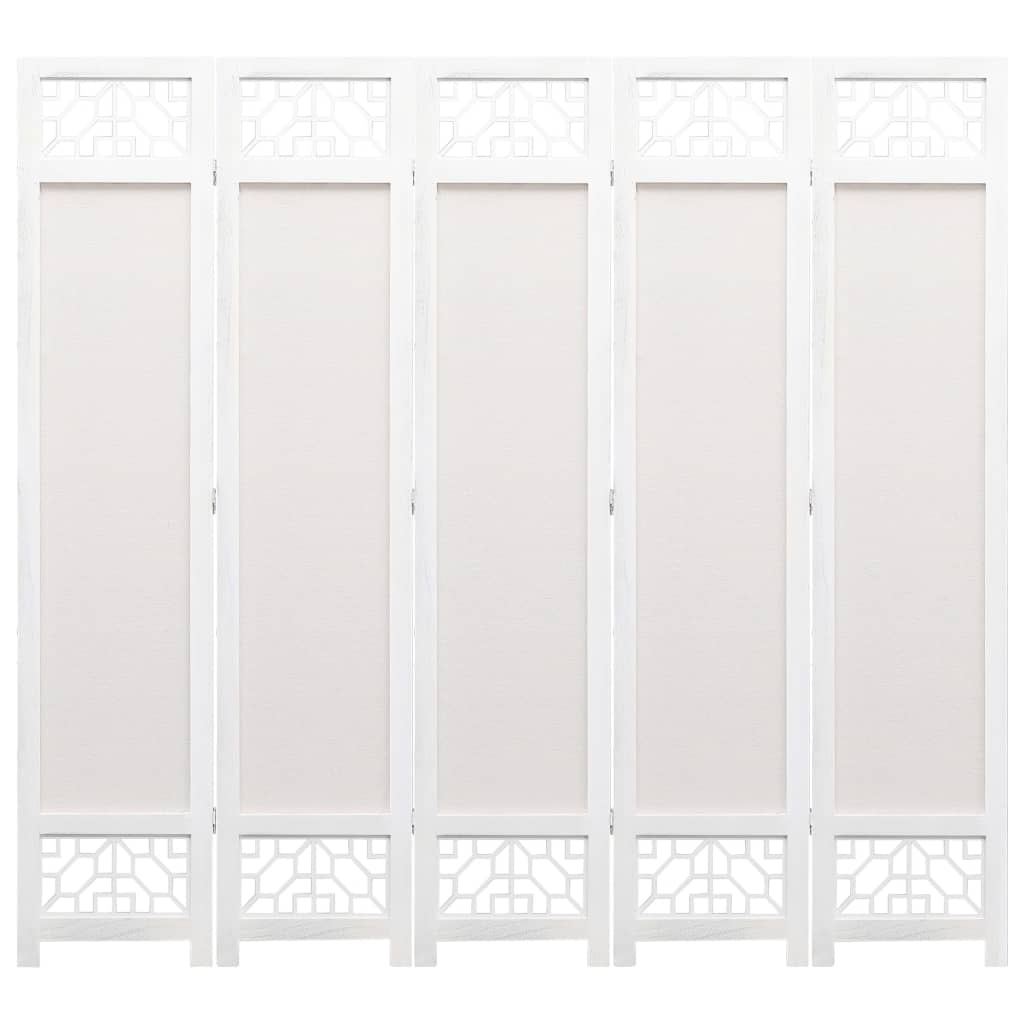 5-Panel Room Divider Cream