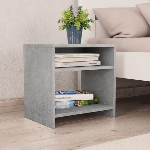 Bedside Cabinets 2 pcs Concrete Grey Chipboard