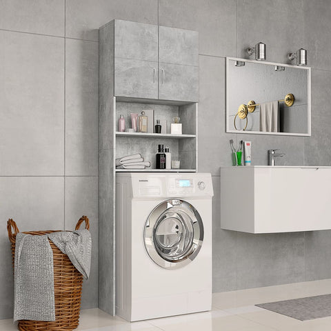 Washing Machine Cabinet Concrete Grey Chipboard