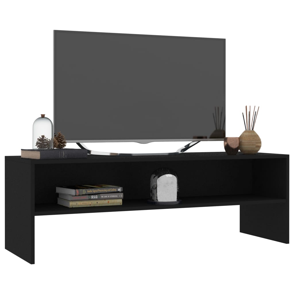 TV Cabinet Black Chipboard
