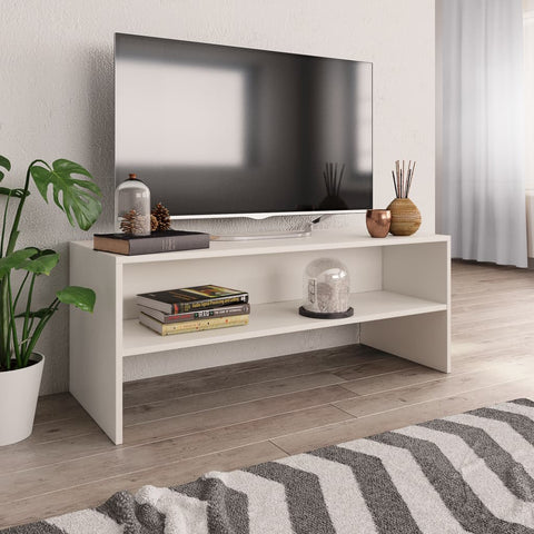 TV Cabinet  White Chipboard