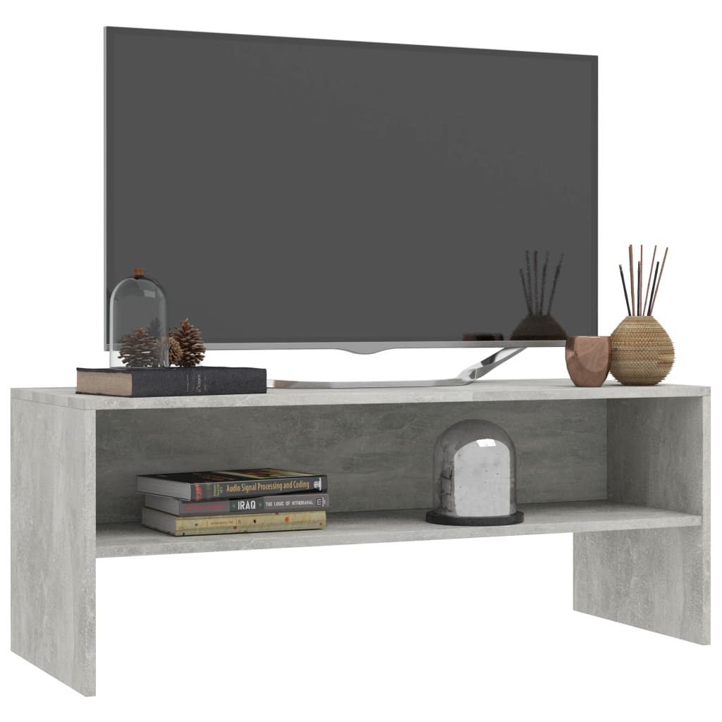 TV Cabinet  Concrete Grey Chipboard