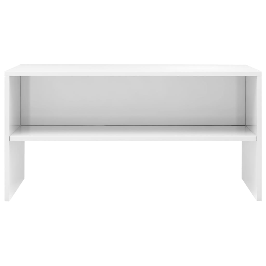 TV Cabinet  High Gloss White Chipboard