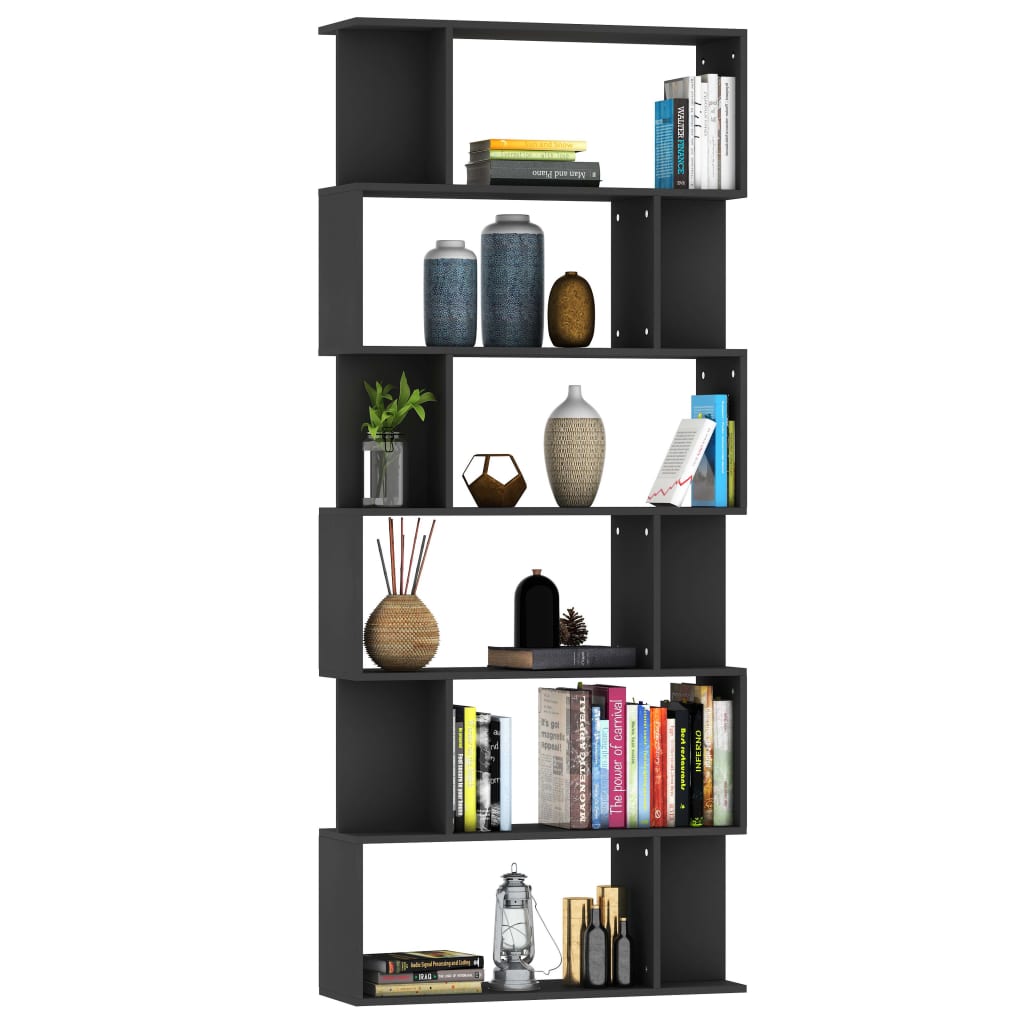 Book Cabinet/Room Divider  Black Chipboard
