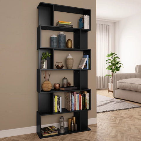 Book Cabinet/Room Divider  Black Chipboard