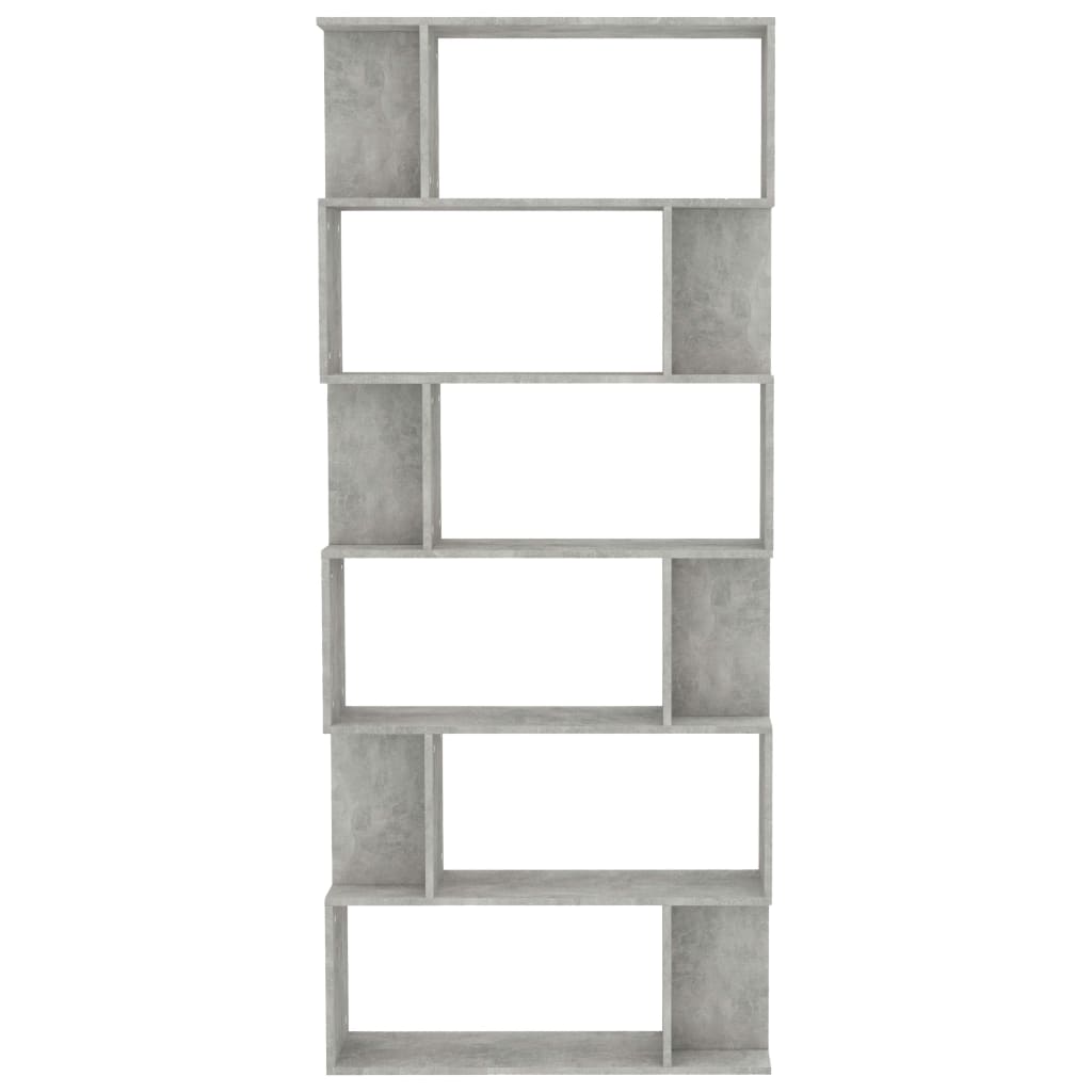 Book Cabinet/Room Divider  Concrete Grey Chipboard