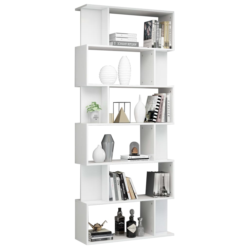 Book Cabinet/Room  Divider High Gloss White Chipboard