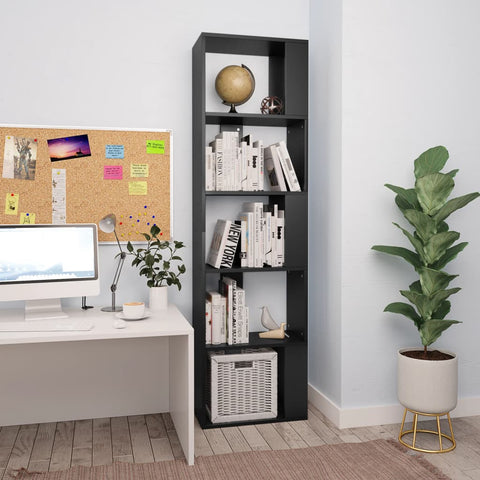 Book Cabinet/Room  Divider Black  Chipboard