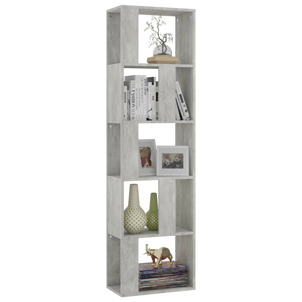 Book  Cabinet/Room Divider Concrete Grey Chipboard