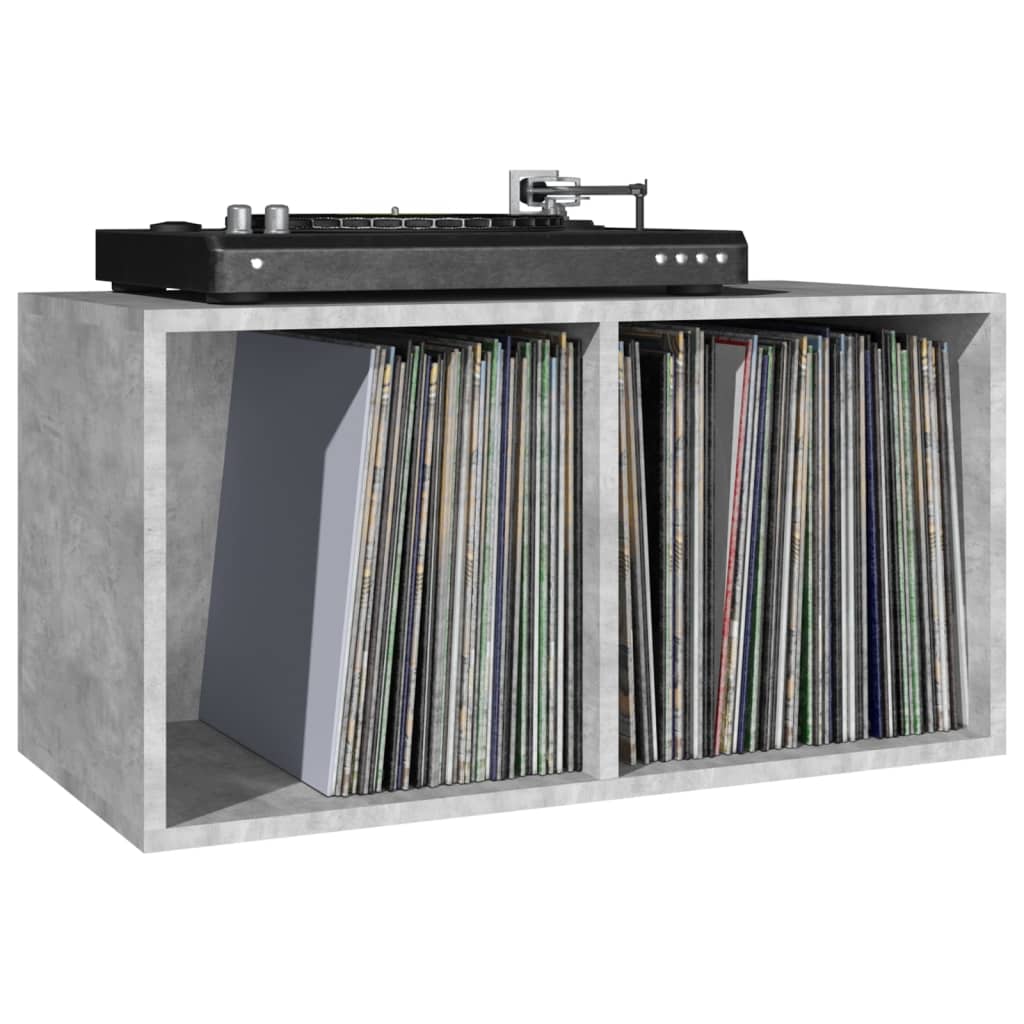 Vinyl Storage Box Concrete Grey Chipboard