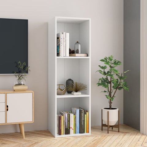 Book Cabinet/TV Cabinet White Chipboard