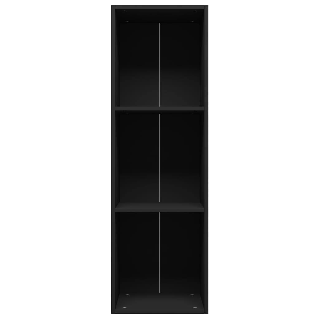 Book Cabinet/TV Cabinet Black Chipboard