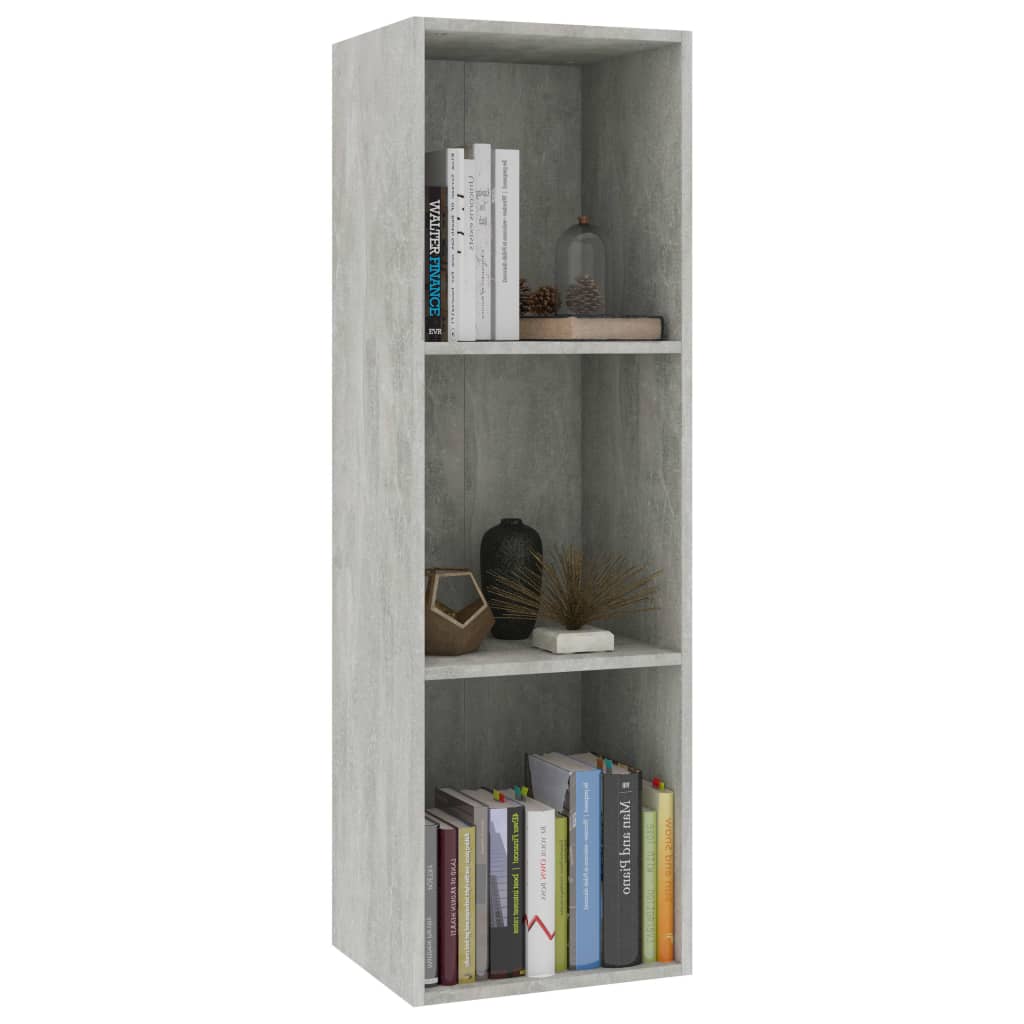 Book Cabinet/TV Cabinet Concrete Grey Chipboard