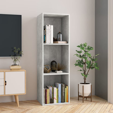 Book Cabinet/TV Cabinet Concrete Grey Chipboard