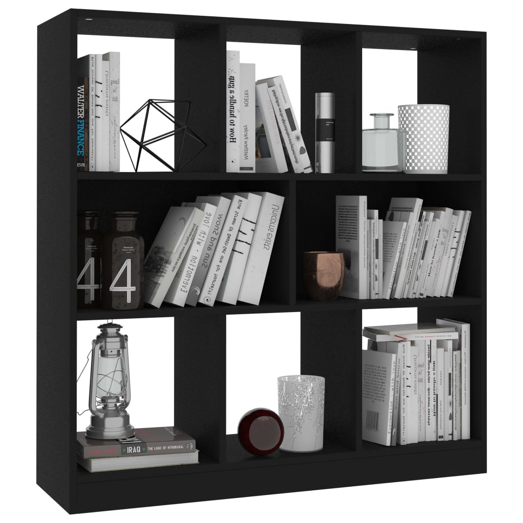 Book Cabinet Black Chipboard