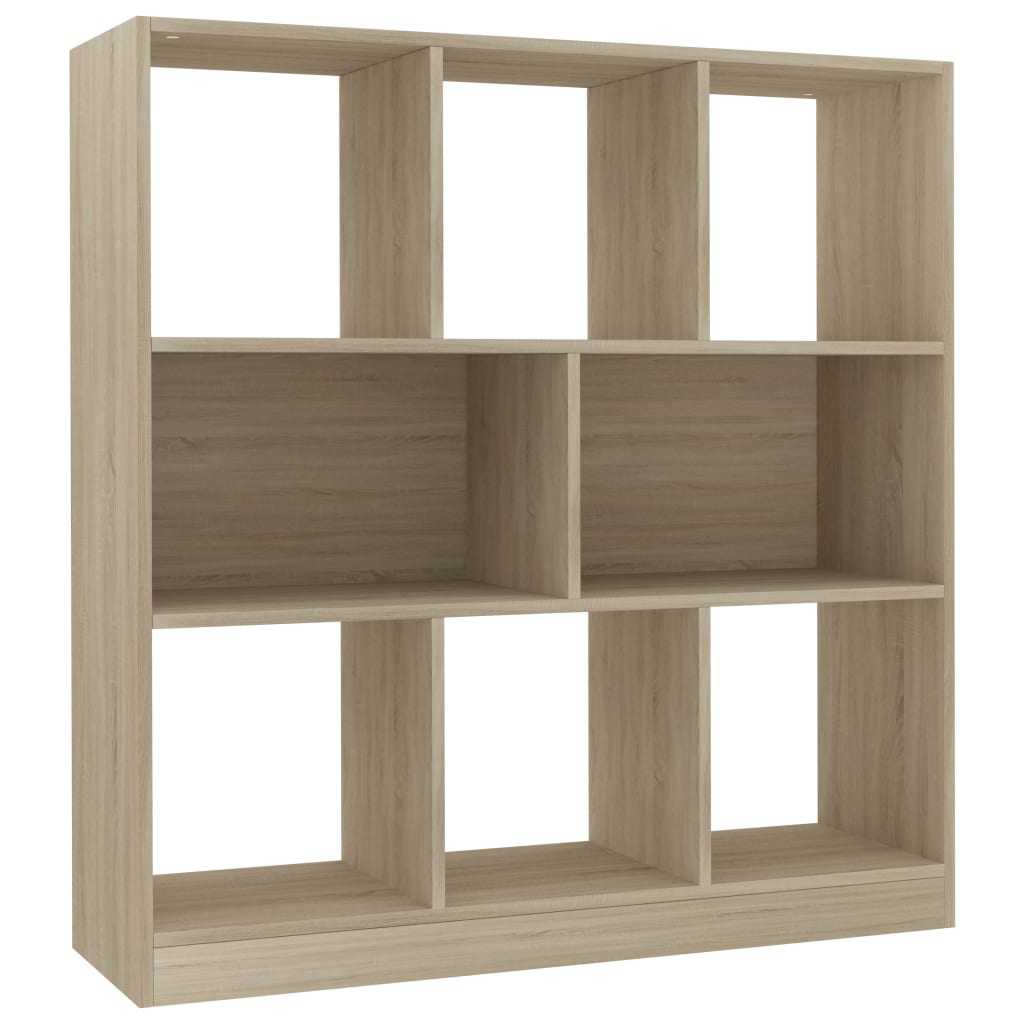 Chipboard Book Cabinet Sonoma Oak Storage Bookshelf Organizer