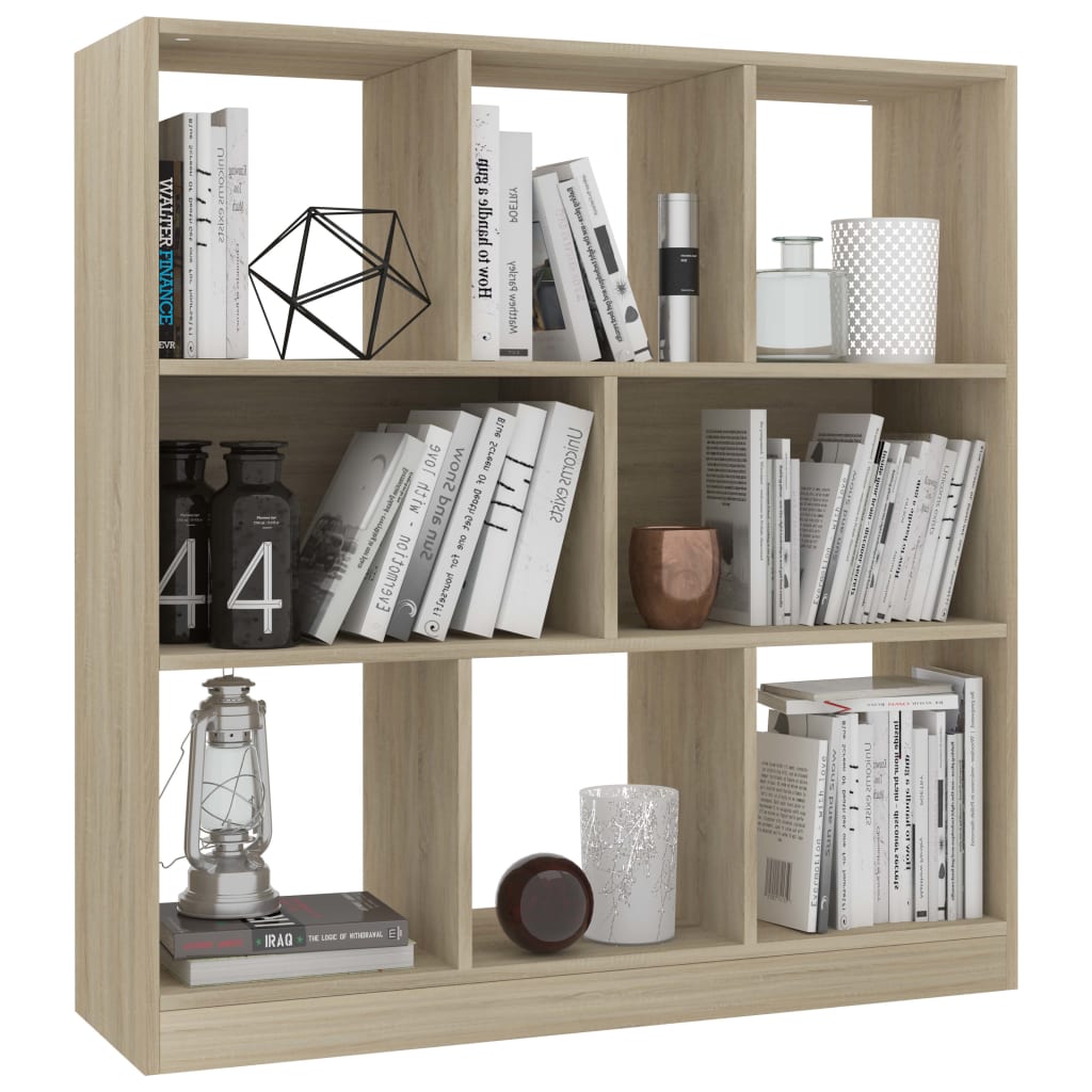 Chipboard Book Cabinet Sonoma Oak Storage Bookshelf Organizer