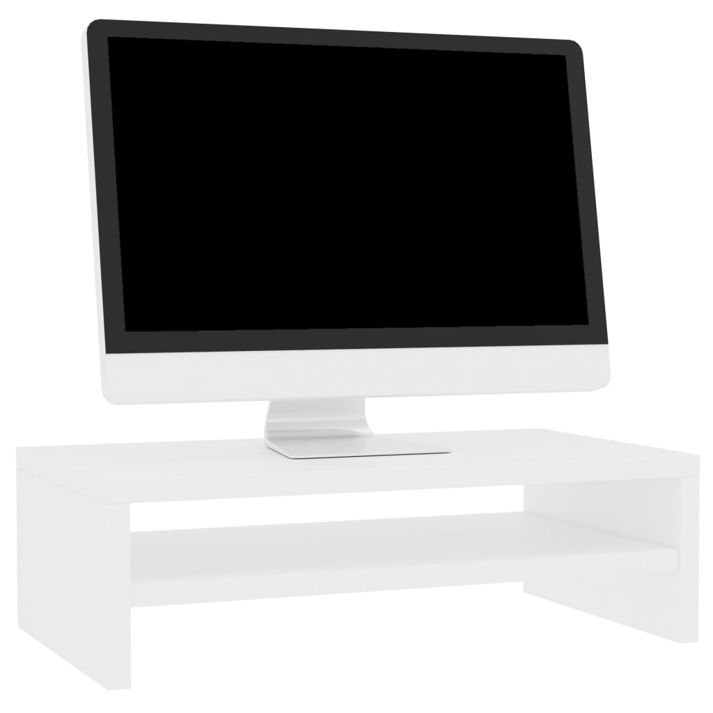 Monitor Stand White Chipboard