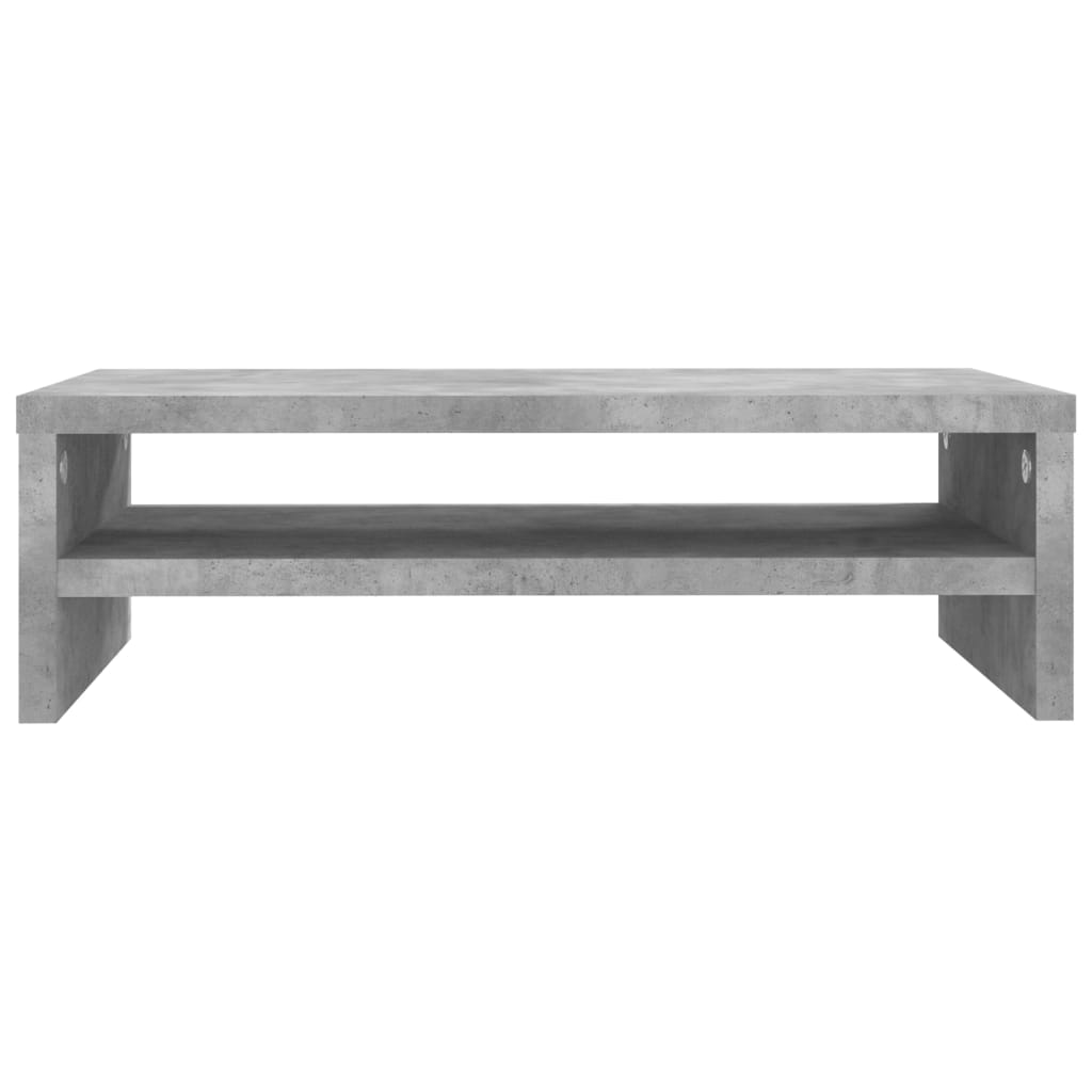 Monitor Stand Concrete Grey Chipboard