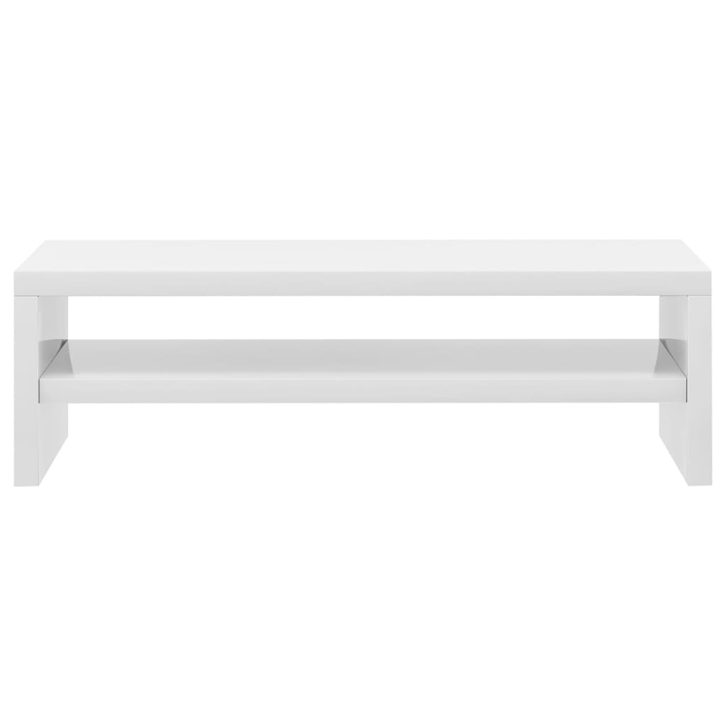 Monitor Stand High Gloss White Chipboard