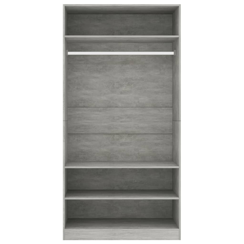 Wardrobe Concrete Grey Chipboard