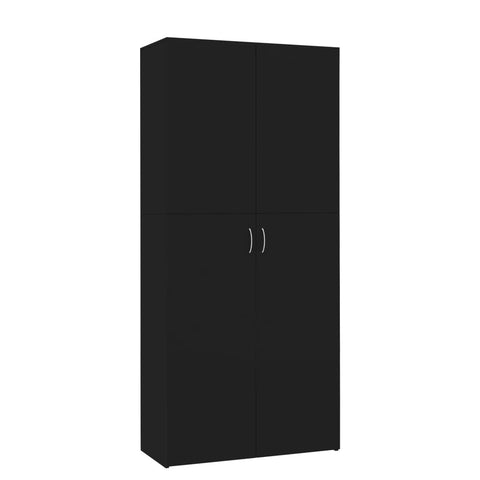 Shoe Cabinet Black Chipboard