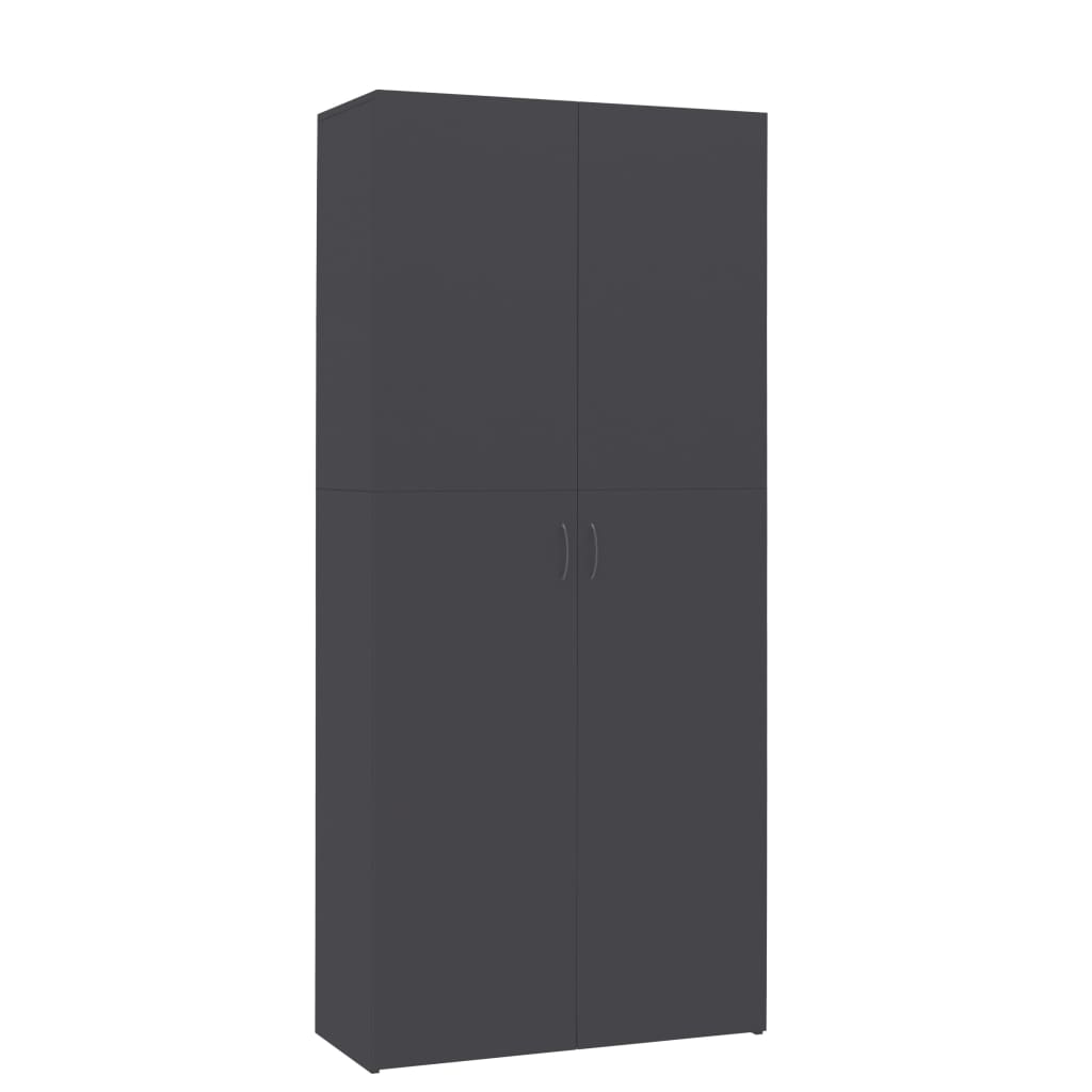 Shoe Cabinet Grey Chipboard
