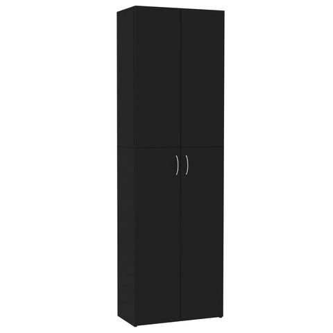 Office Cabinet Black Chipboard