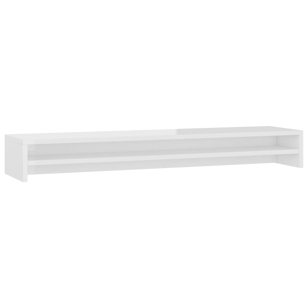 Monitor Stand - High Gloss White Chipboard