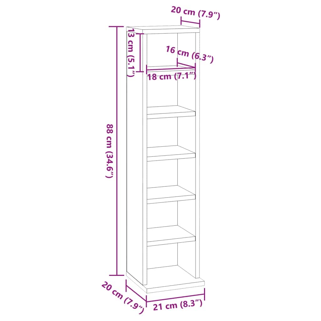 CD Cabinet White Chipboard