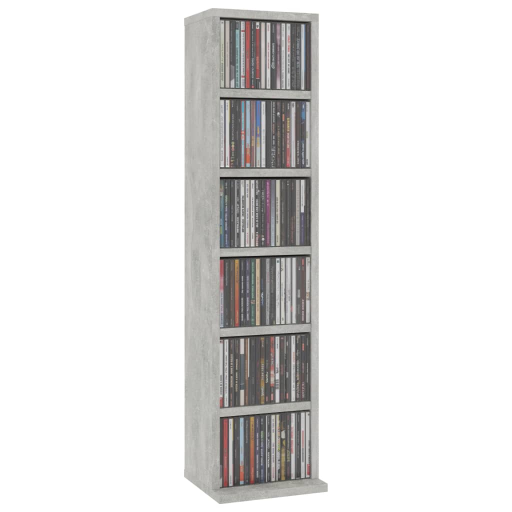 CD Cabinet Concrete Grey Chipboard