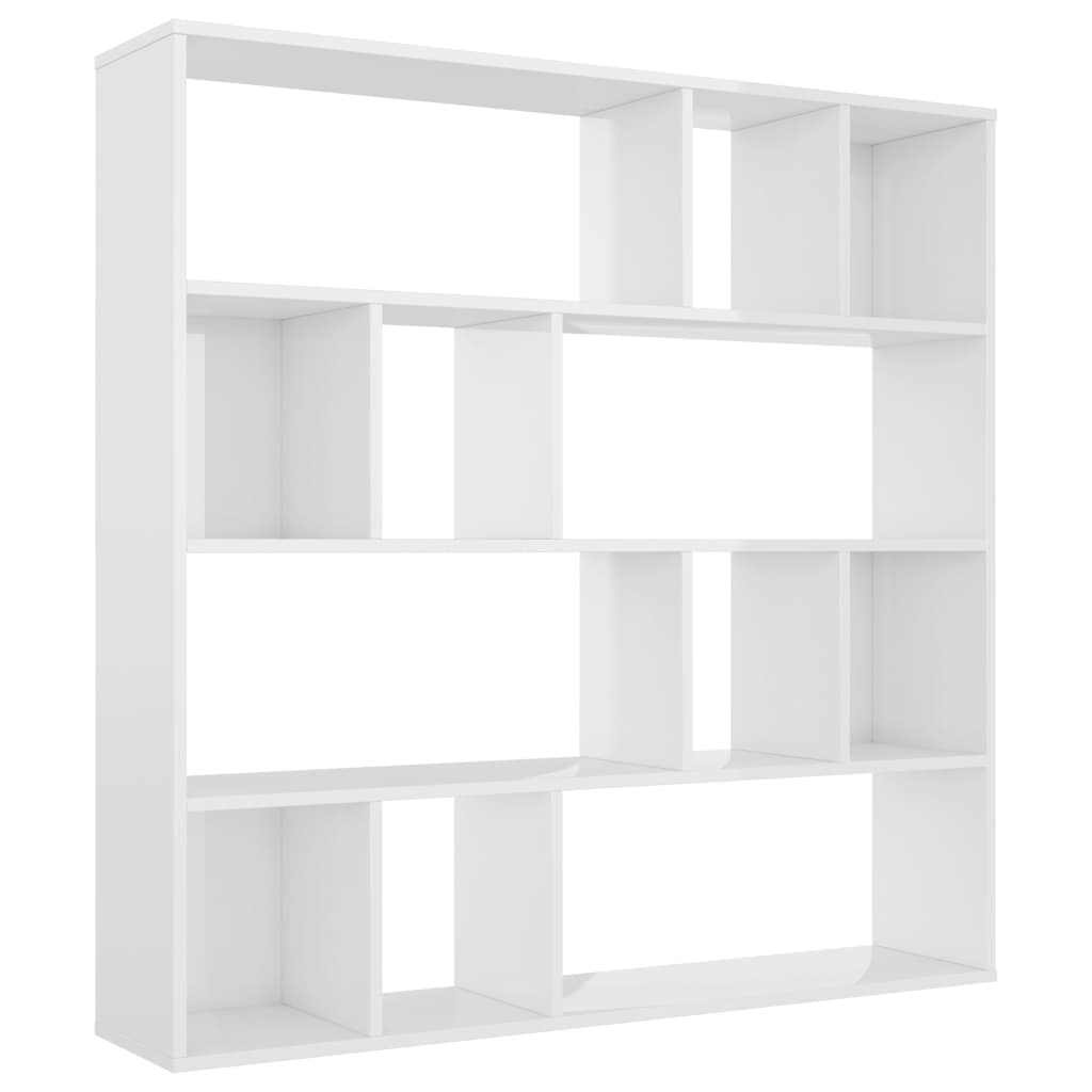 Room Divider/Book Cabinet High Gloss White  Chipboard