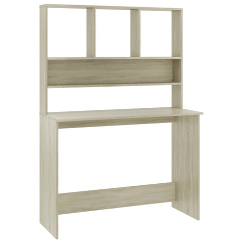 Desk with Shelves Sonoma Oak Chipboard