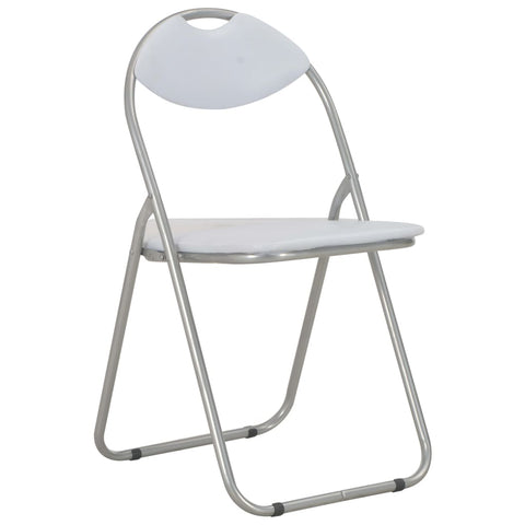 Folding Dining Chairs 2 pcs White
