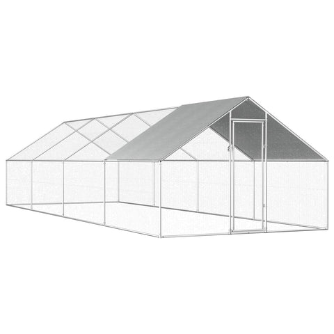 Outdoor Chicken Cage Galvanized Steel XL