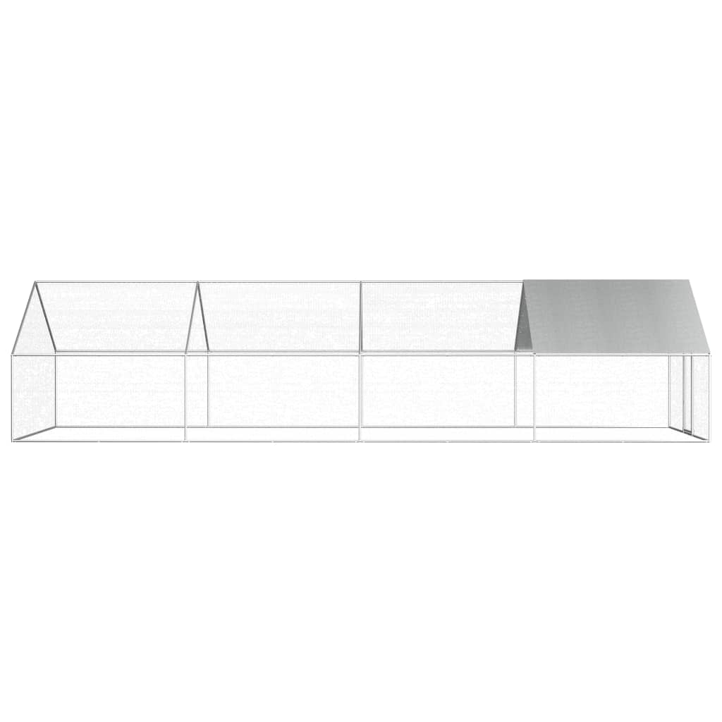 Outdoor Chicken Cage Galvanized Steel XL