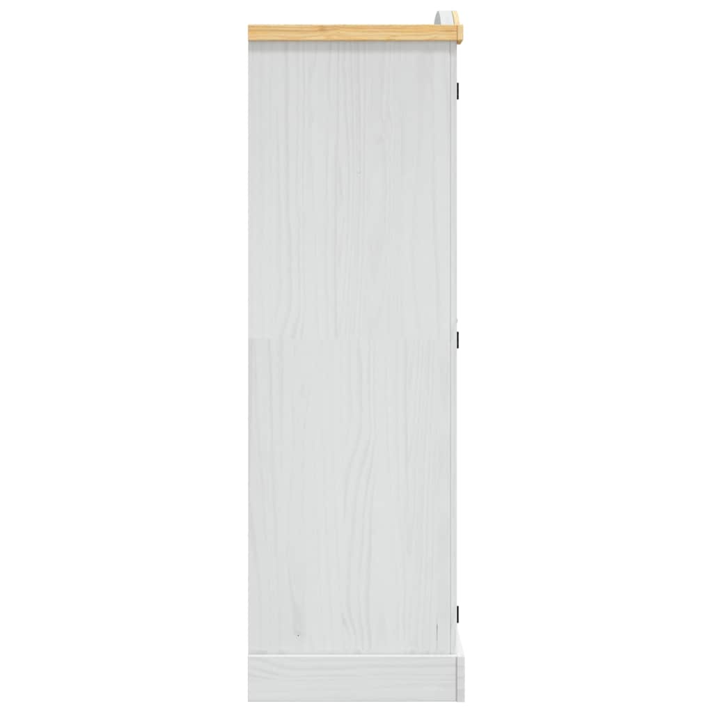 Mexican Pine 2 Door Wardrobe Rustic White | Simpledeals