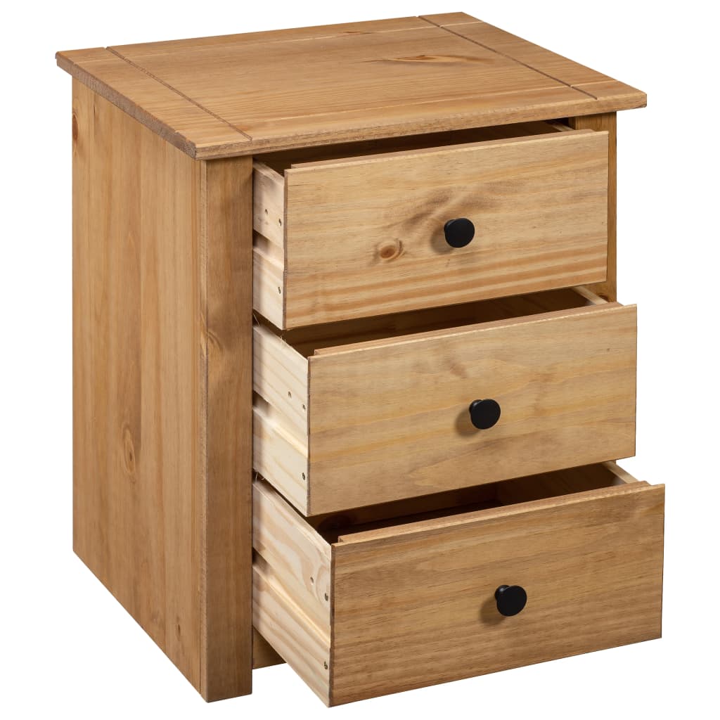 Pine Wood Bedside Table 3 Drawers | Simpledeals
