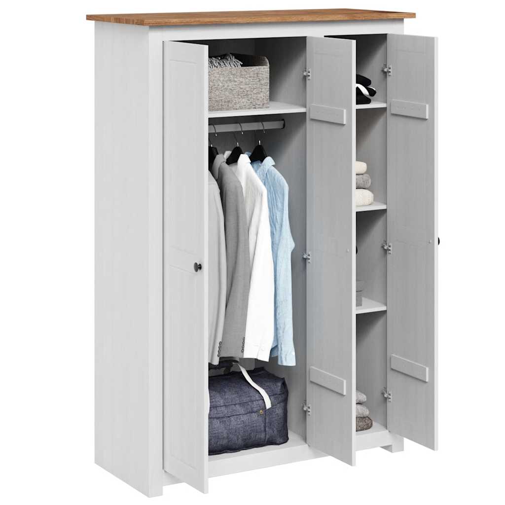 3-Door Wardrobe White Pine Panama Range