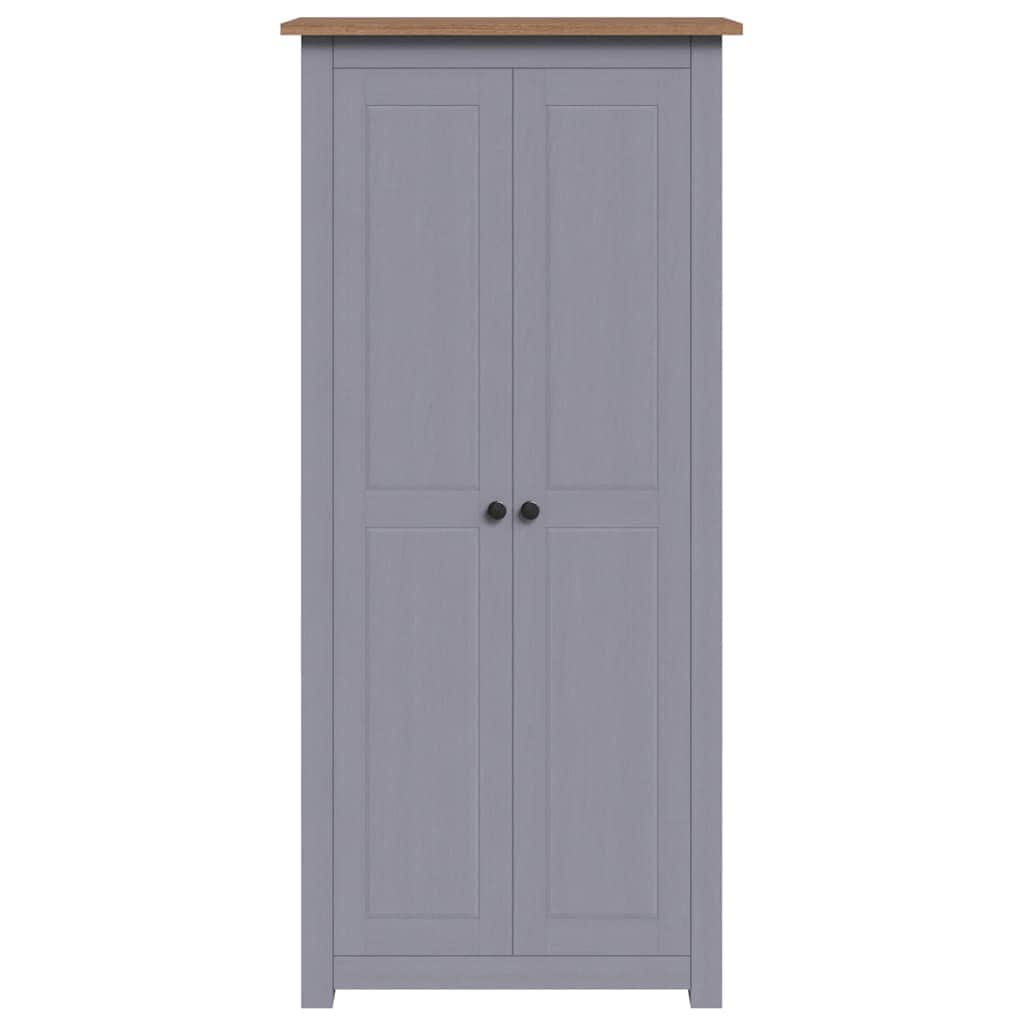 Solid Pine Wood Wardrobe Cabinet Panama Range Clothes Storage with Hanging Rail
