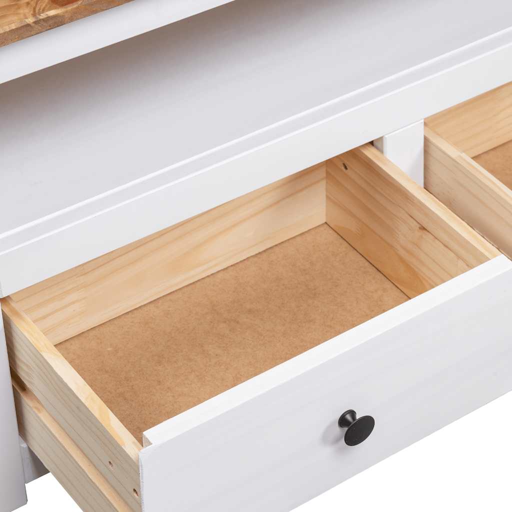 Corner Tv Cabinet White Wood 93x49x49cm