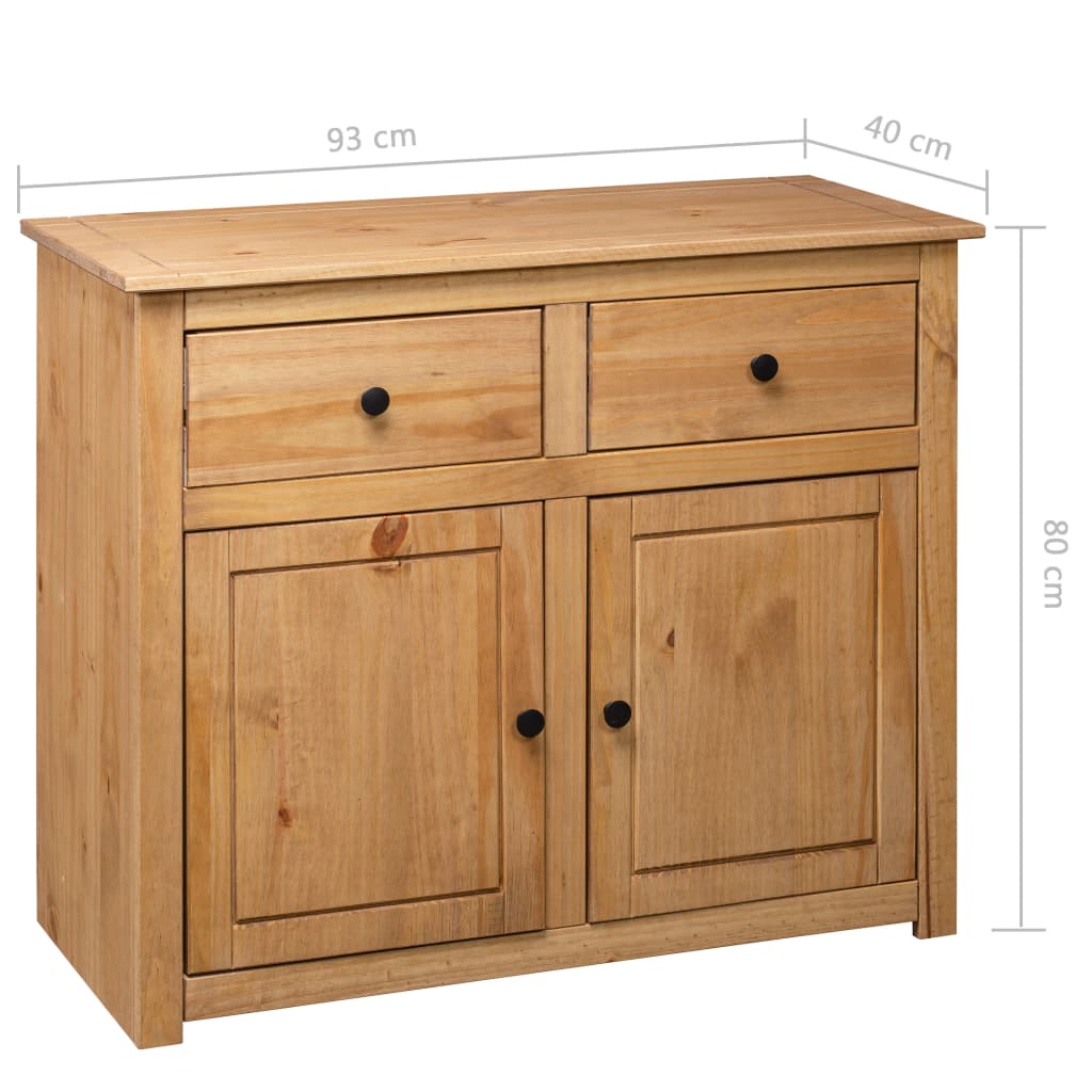 Natural Pine Sideboard 93cm 93x40x80cm