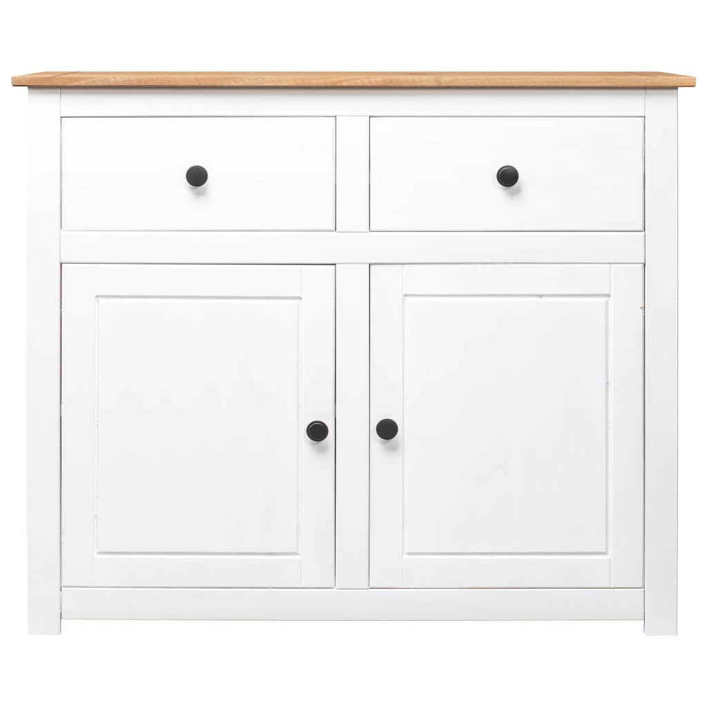White Sideboard Solid Pine 93x40x80cm