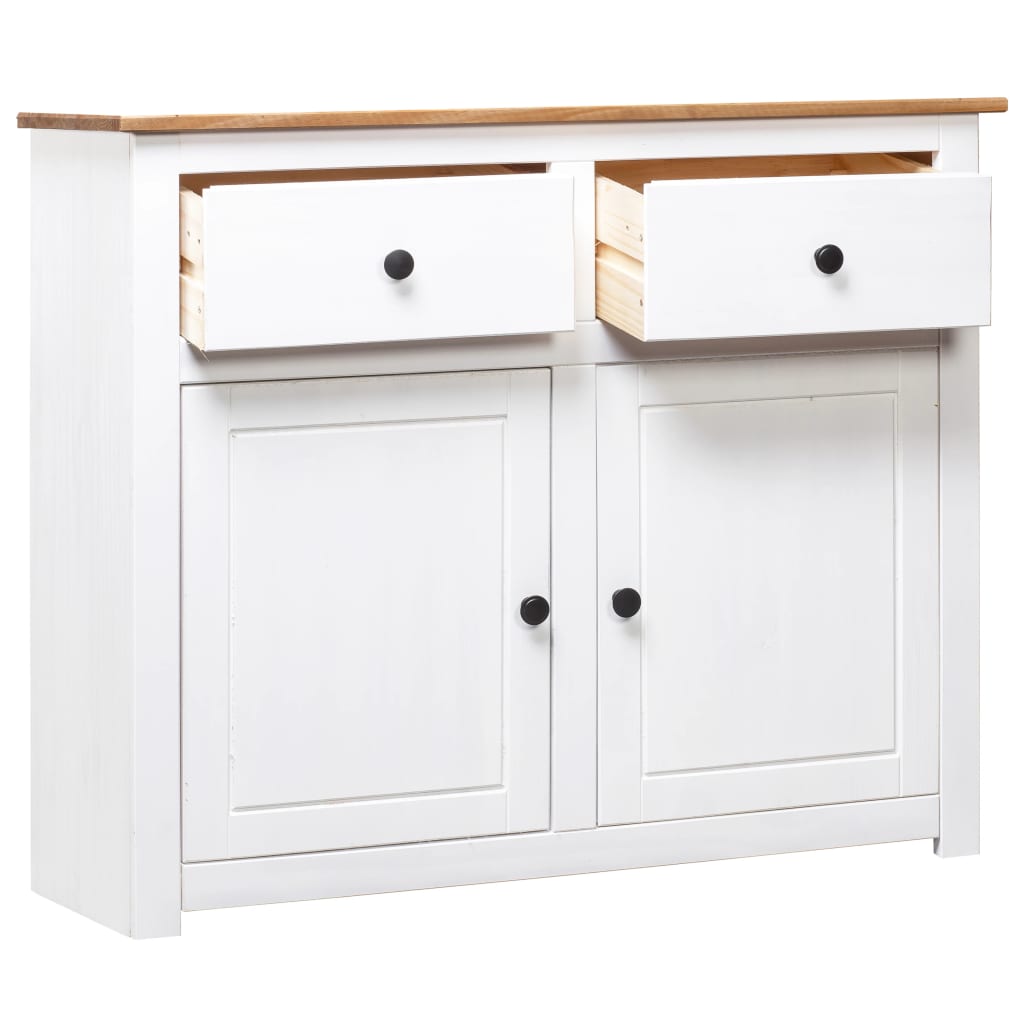 White Sideboard Solid Pine 93x40x80cm