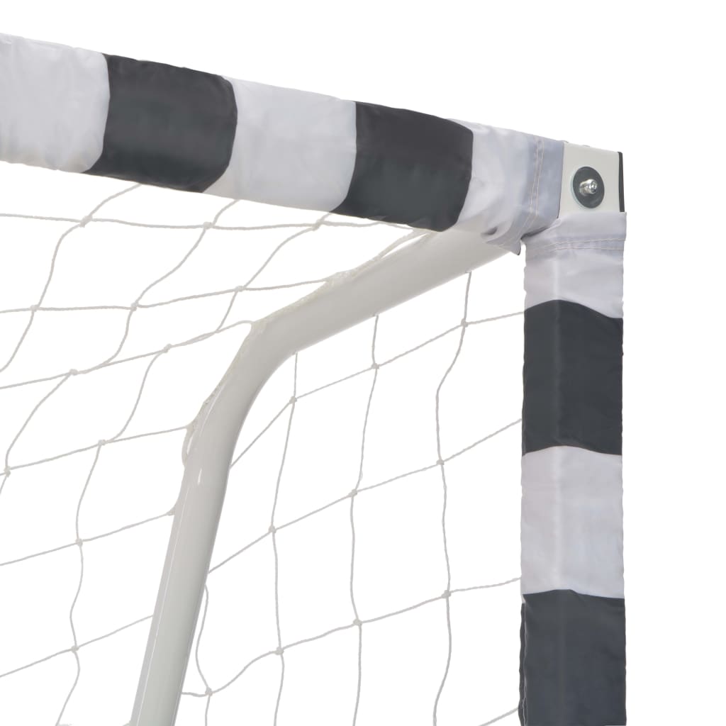 Soccer Goal Metal Black and White